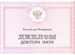 Диплом доктора наук с 2006 по 2013 годы